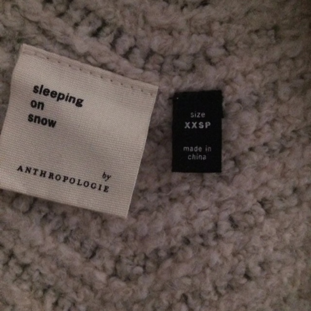 Anthropologie cream teddy cardigan sweater - Picture 3 of 3